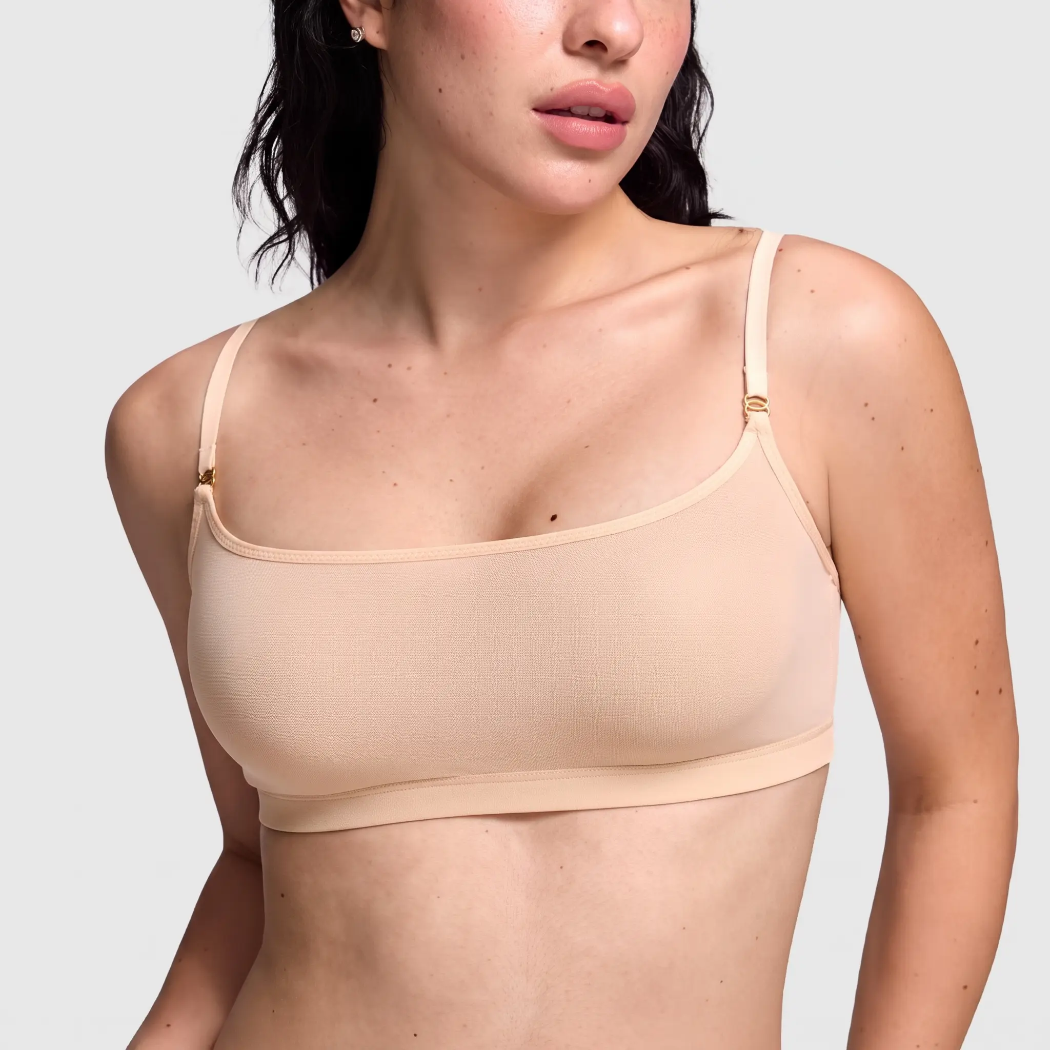 VRCOMFY Women's Sheer Mesh Wireless Bra, Unlined Seamless Bralette, Lightweight Breathable Pullover Bra, Soft Everyday Comfort Bra
