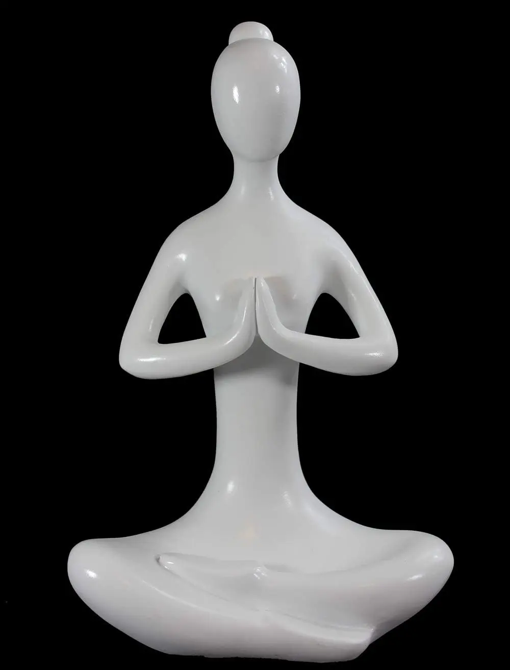 Seraphic Yoga Pose Statue/Sculputure Gifts for Women, Home or Room Decor, White Prayer Hands Statues/Figurines, 8" Tall