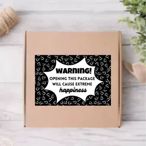 Valentine's Day Thermal Stickers - Black and White Stickers for Makers, Boxes, and Envelopes - Great for Sending Love - Make Unboxing Memorable