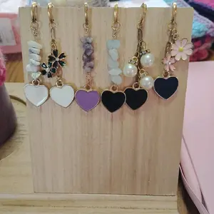 Heart Book Hook Bookmark Handmade by me With Natural Stone Accents