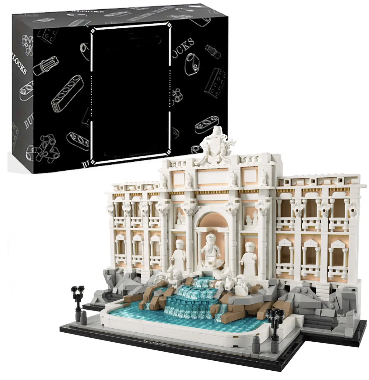 1880 Pieces, Architecture Fountain Building Set - Collectible Model of Italian Landmark for Display for Adults, 18+ - Gift for Women & Men #Summervibes