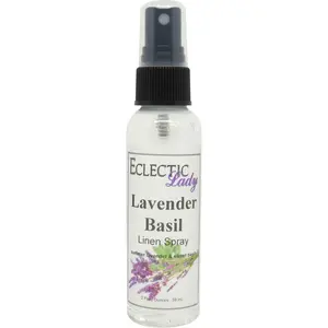 Lavender Basil  Linen and Sheet Spray - No Artificial Colors, Parabens, or Preservatives - Long-Lasting Scent for Bed, Fabric & Pillow
