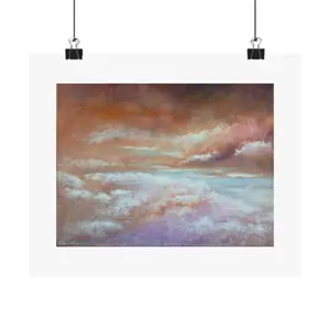 Cotton Candy Clouds, Acrylic on canvas, Matte Print