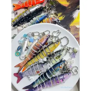 [NEW] Cute Flexible Fish Keychain – Stress-Relief Fidget Style - Long Fish, Small Fish