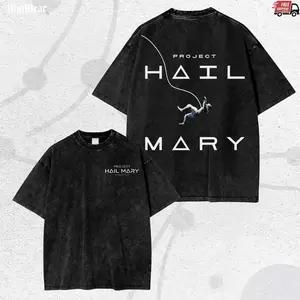 Vintage Washed Fan Gift Streetwear, Project Hail Mary Shirt, Vintage Streetwear Tee, SciFi Shirt