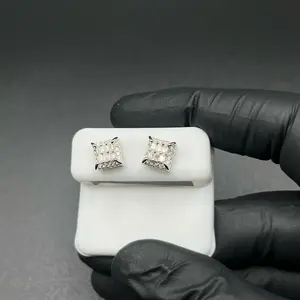 VVS moissanite 925 silver screwback earrings