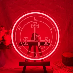 Lilith's Sigil Neon Sign, Goddess light sign, Witch Pagan Goddess, Spiritual wall decor, sigil of lilith sign,Seal Sigil of Lilith, Decorative Neon Sign