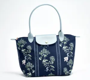 Neely & Chloe x QVC Packable Shoulder Bag w/ Leather Trim