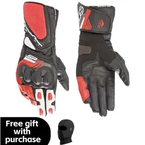 Motorcycle Gloves for Men, Sheepskin Leather Riding Gloves, Anti-Slip Grip for Motocross & Daily Ride