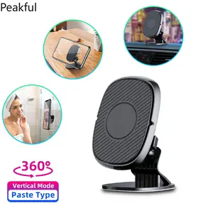 360° Adjustable Magnetic Phone Holder,Trending Paste-Type Multi-Purpose Stand, Universal Dashboard & Desktop Phone Mount,strong magnetic grip & vertical/horizontal rotation,ideal for car navigation,desk use,bathroom mirror mounting and hands-free viewing