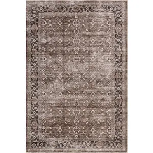 Rania SplashGuard Medallion Machine Washable Area Rug