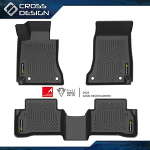 CROSSDESIGN TPE Floor Mats Fit For 2015-2021 Mercedes Benz C-Class All Weather Carpet Liner