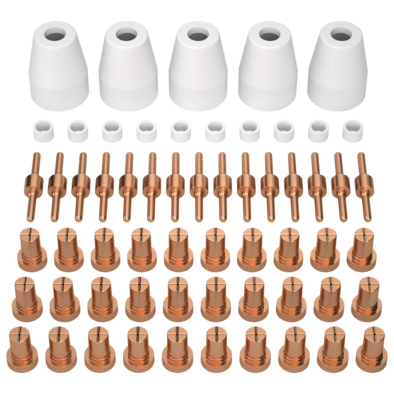 ARCCAPTAIN 60PCS/110PCS PT31 Plasma Cutting Consumables Fit CUT-40 CUT-50 CT-312 with Plasma Cutter Torch PT-31 JG-40 LG-40 Welding Accessories for We