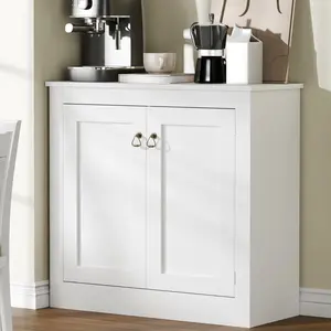 Cozy Castle Buffet Cabinet with Storage - Kitchen Storage Cabinet Wood Console Table Coffee Bar Accent Cabinets for Living Room Dining Room Entryway