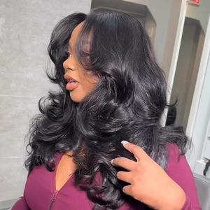 13x6 HD Transparent Lace Frontal Wigs Human Hair Pre Plucked 13x4 Lace Brazilian Body Wave Wigs with Baby Hair 180 Density Natural Hairline for Black Women 32inch #SummerVibes
