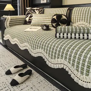 1pc Soft Fabric Sofa Cushion Cover, Dustproof & Durable, Pet Friendly, All-Season Use, Fits Single/double/three/four Seater