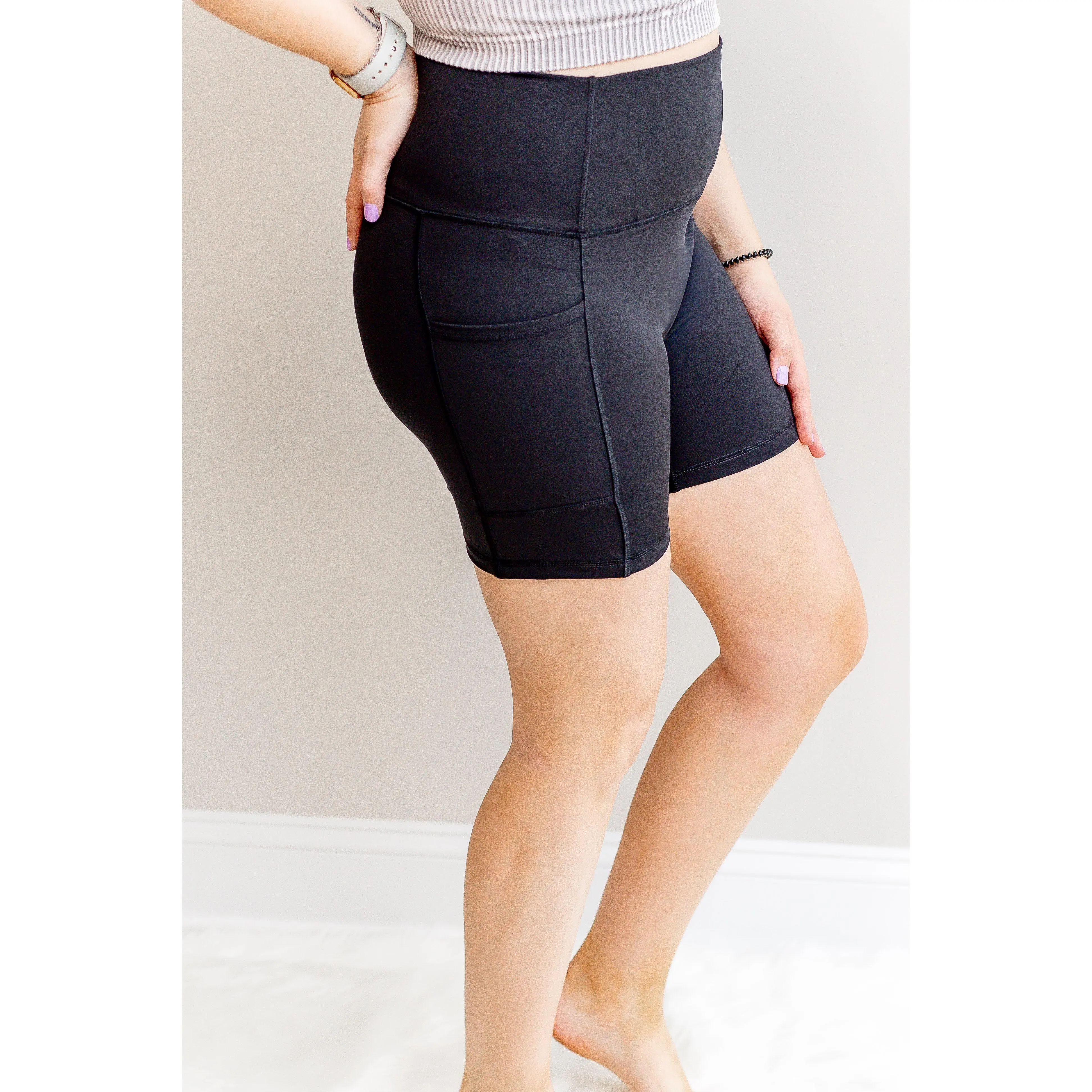 The Alli Biker Shorts in Black