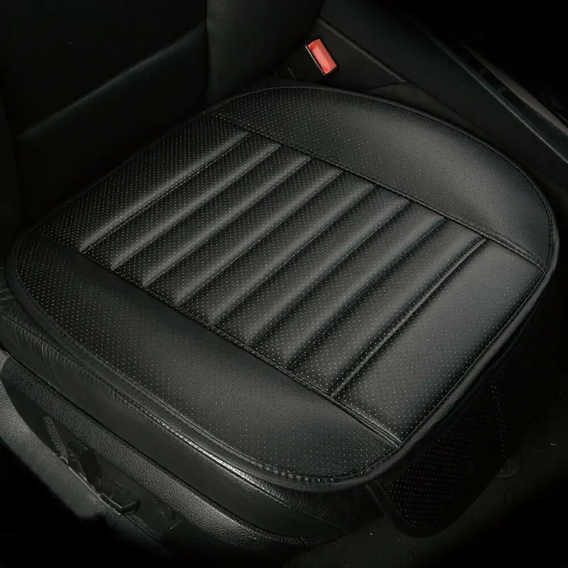 Auto Car Front Seat Cover Breathable PU Leather Pad Cushion Surround Protector Anti-Slip with Storage Bags Universal Seat Covers Fit for Most Sedans