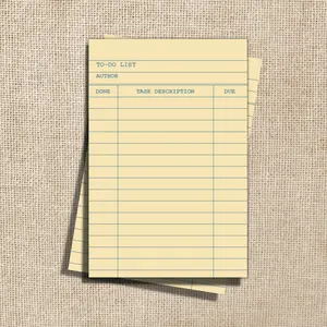 Library Card To-Do List Notepad - 4x6" Library Card To-Do List Notepad - 4x6"