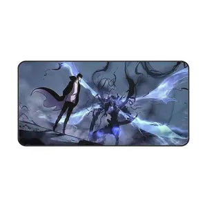 Sun Jinwoo Solo Leveling Mouse Pad XL - 3mm Thick Neoprene, Anti-Slip Backing, Fully Customizable Desk Pad, Trendy Office Desk Accessory