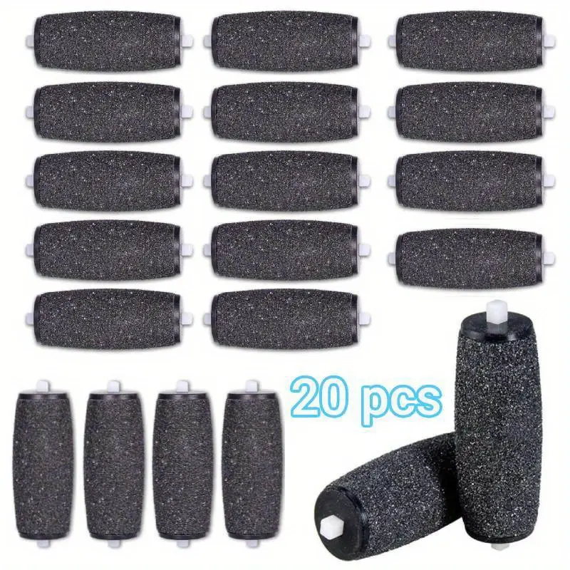 Pack of 20 Extra Coarse Replacement Roller Refill Heads Compatible with Amope Pedi Refills Electronic Foot File