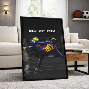 Lamine Yamal Poster, Spanish Footballer Wall Art, Barcelona Football Poster, Soccer Star Print ( Unframed - Print Only )