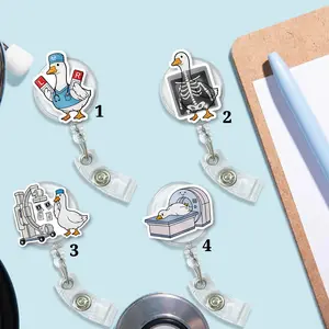 Funny Goose Badge Reel: Radiology ID Holder, Nurse Doctor Gift