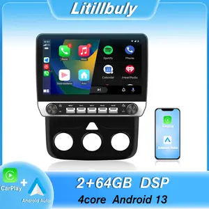 Car Stereo for Dodge Ram 1500 2500 3500 2013-2018 (Manual AC) touch screen has Android Auto Wireless Carplay, Bluetooth WIFI supports GPS Navigation