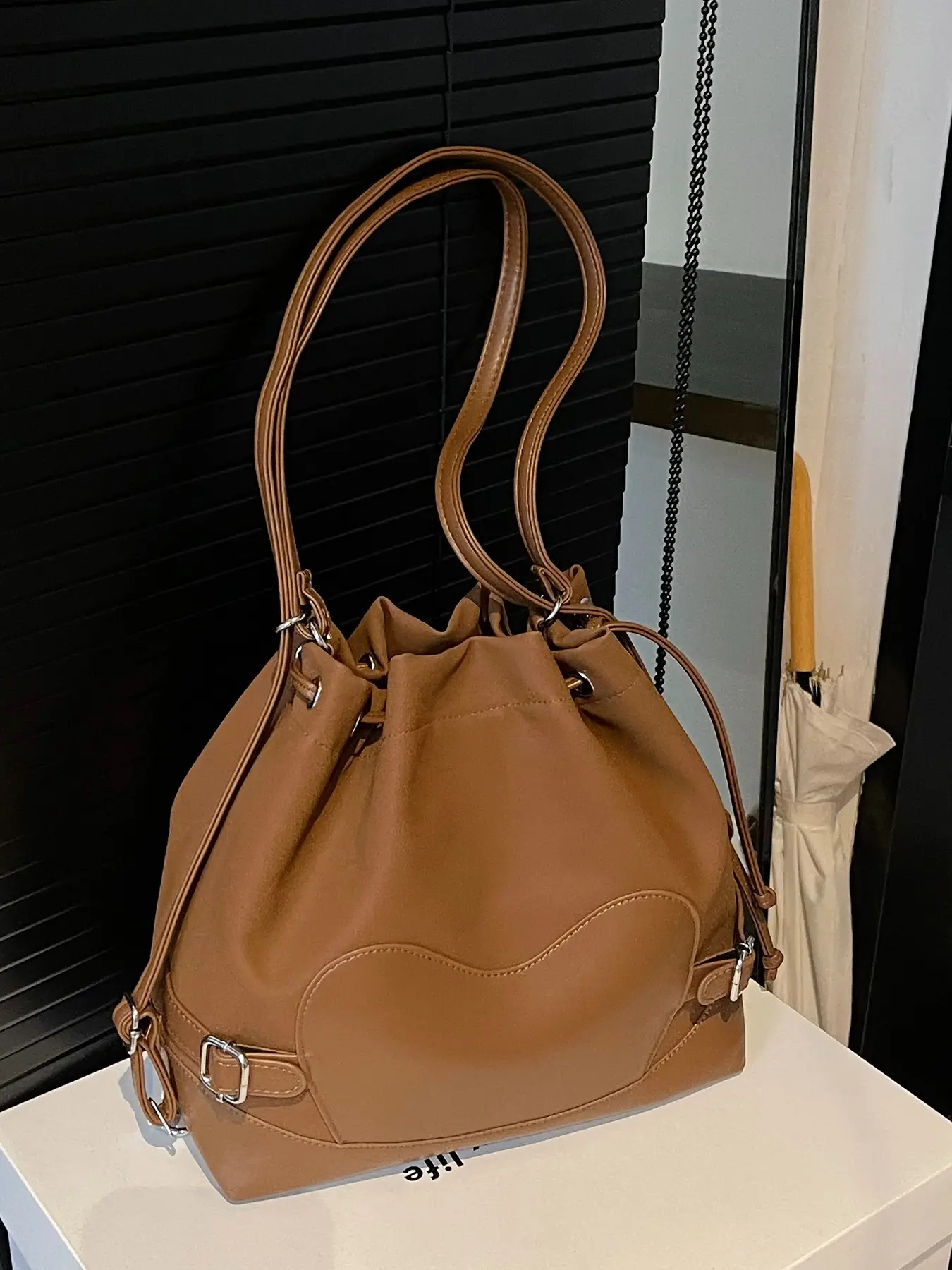 Lazy Style Multifunctional Cute Versatile Backpack, Casual Convertible One-Shoulder & Double-Shoulder Bucket Bag