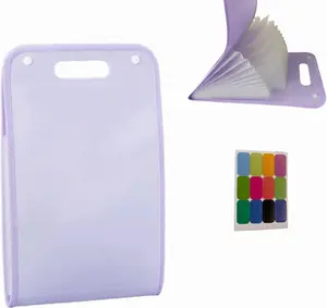 Practical Portable Document Storage Organizer, Macaron 13-Pocket A4 Expandable File Folder with Carry Handle, Waterproof Paper Holder for Students, Teachers, Office Workers & Home Daily Filing