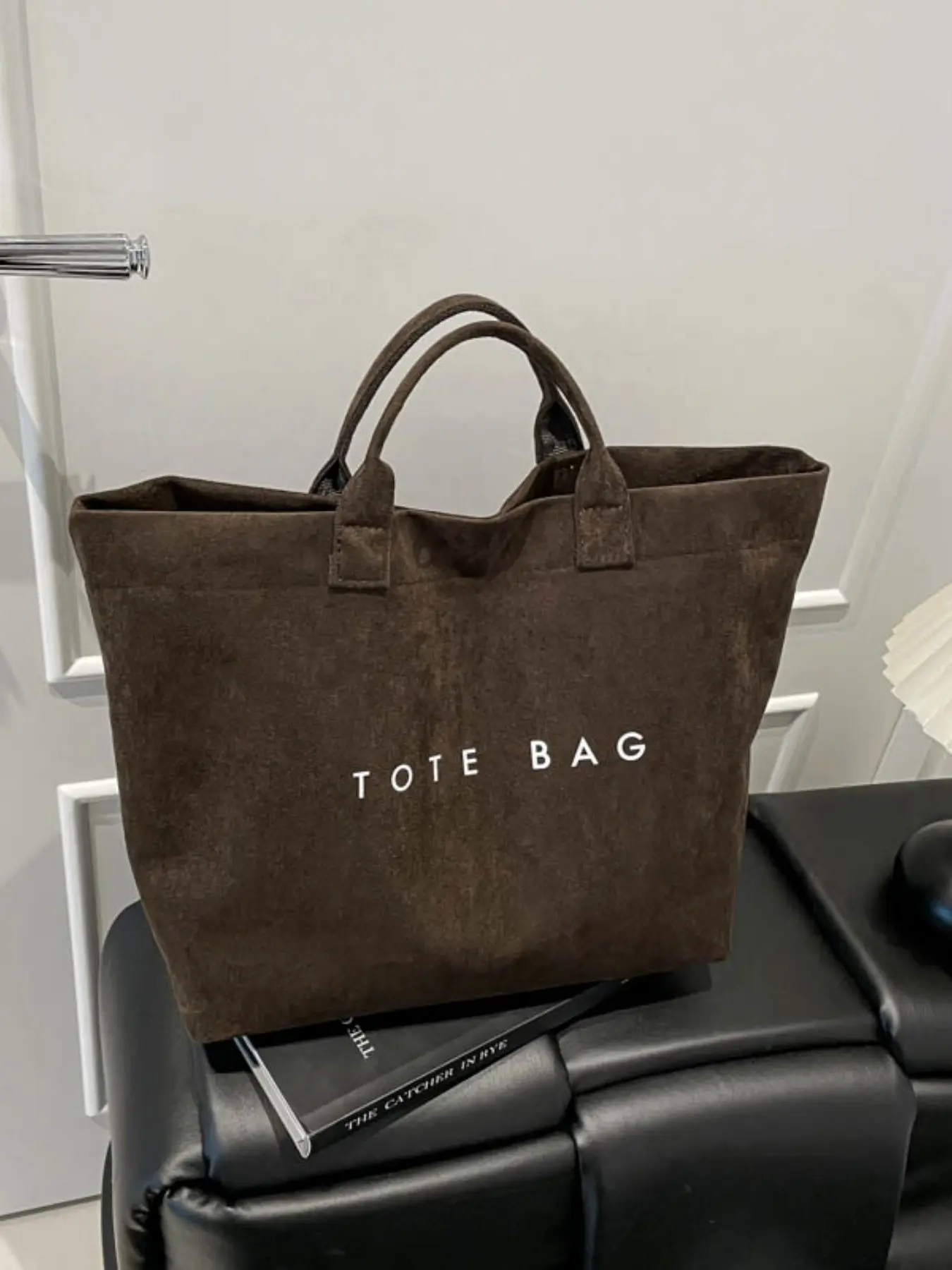 Fashion Large Capacity Women's Handbag, Solid Color Letter Design Shoulder Bag, Commuter Bag, Mommy Bag, Stylish Versatile Bag, Stylish and Practical, Mom Tote Bag, Daily Commuter Bag
