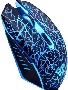 Wireless Gaming Mouse Rechargeable Silent Optical Mice 7 Colors LED Lights, 7 Buttons 2400/1600/800DPI