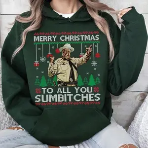 Buf0rd T Merry Christmas T-Shirt, You Sumbtches Sweatshirt Hoodie, Vintage T-Shirt, Movies Quote Unisex TShirt, Unisex Graphic Print Tee