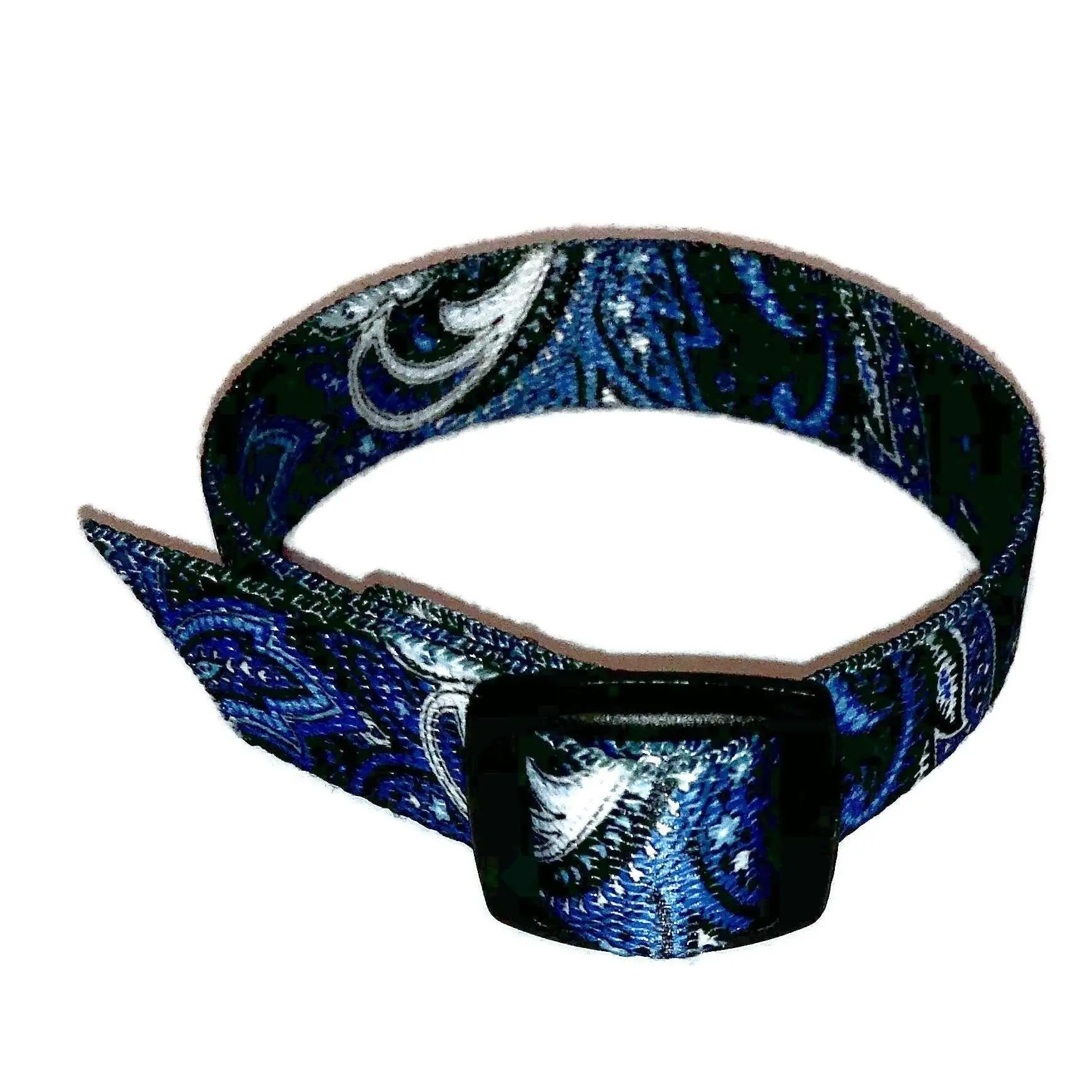VNS (Vagus Nerve Stimulator) Wrist Band Dark Blue Paisley