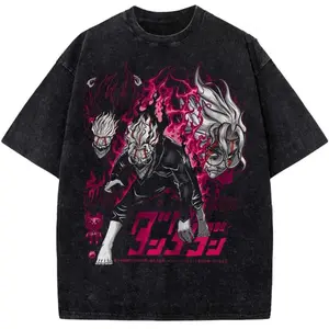 valentine shirts  DAN DA DAN Peripherals Okarun Ken Takakura Turbo Granny Graphic Print T-shirt Men Women Cotton 9Vintage Washed Tees Harajuku Tops