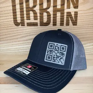 F Off QR Code Custom Leatherette Patch Trucker Style Hat trucker hat unisex hat