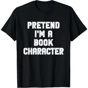 Women's 100% Cotton Short-Sleeve Casual Outdoor T-Shirt, Halloween Book Character Pretend Garment for Kids