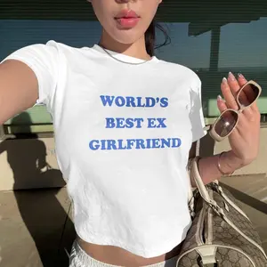 [ Sale off to 50%] World's Best Ex Girlfriend Baby Tee, Worlds Best Ex Girlfriend Y2k babytee EX Gf Baby Tee, Trendy Tees, babytee, Megan Moroney Theme