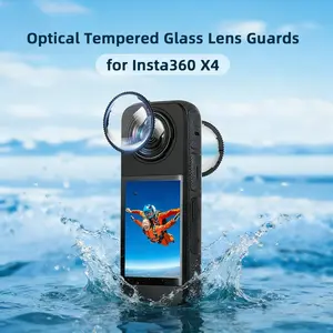 for Insta360 X4 Lens Guards, Optical Glass, Perfect for Outdoor Sport, Holiday Travel, Ideal Gift and Holiday Party with Premium Optical Glass, Camera Lens Accessories | Lens Protection | Snap-on Design | Convenient Installation | Portable and Lightweight