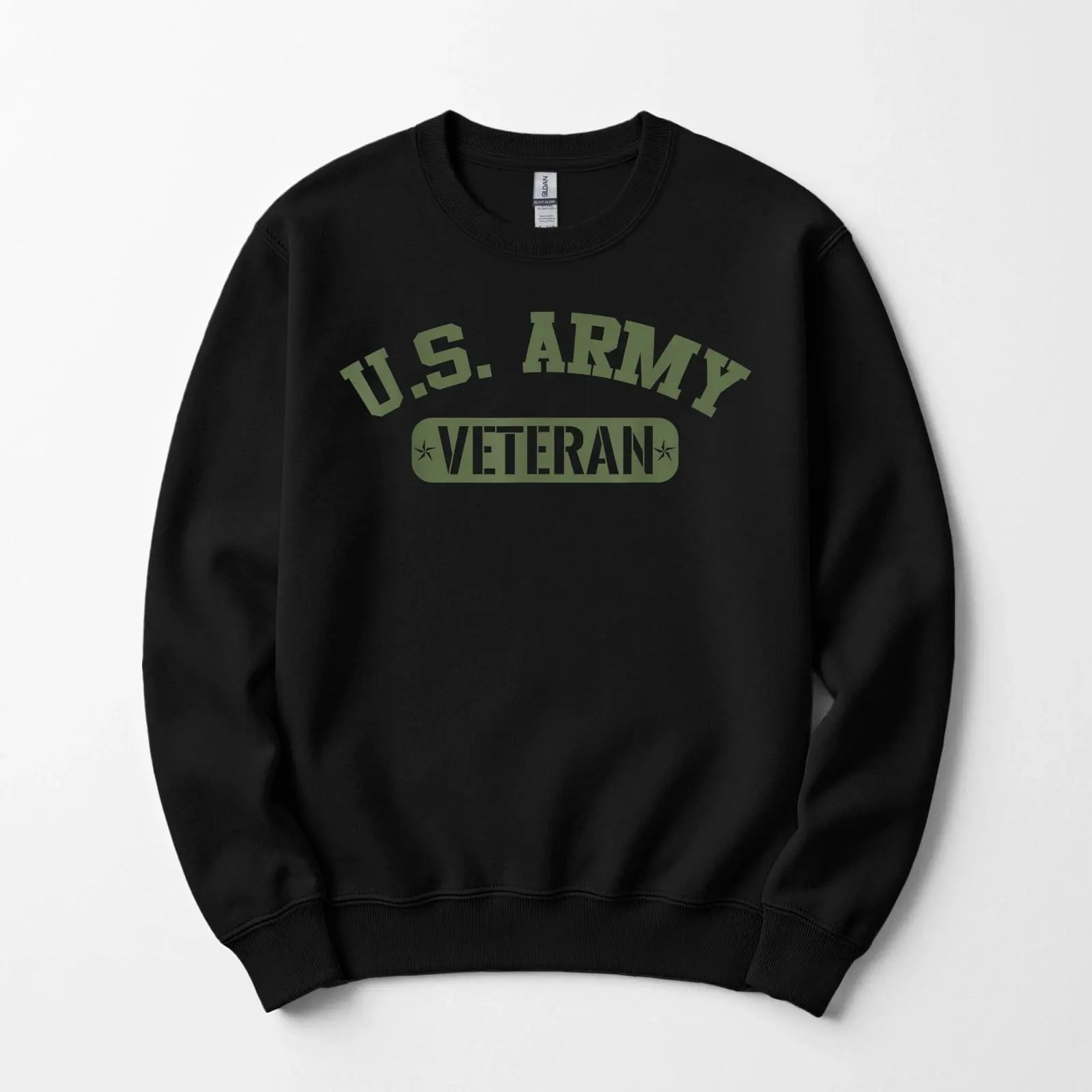 U.S. Army Veteran Crewneck Sweatshirt - T-Shirt - Hoodie Patriotic Military Graphic, Full Color, Unisex Freedom Wear