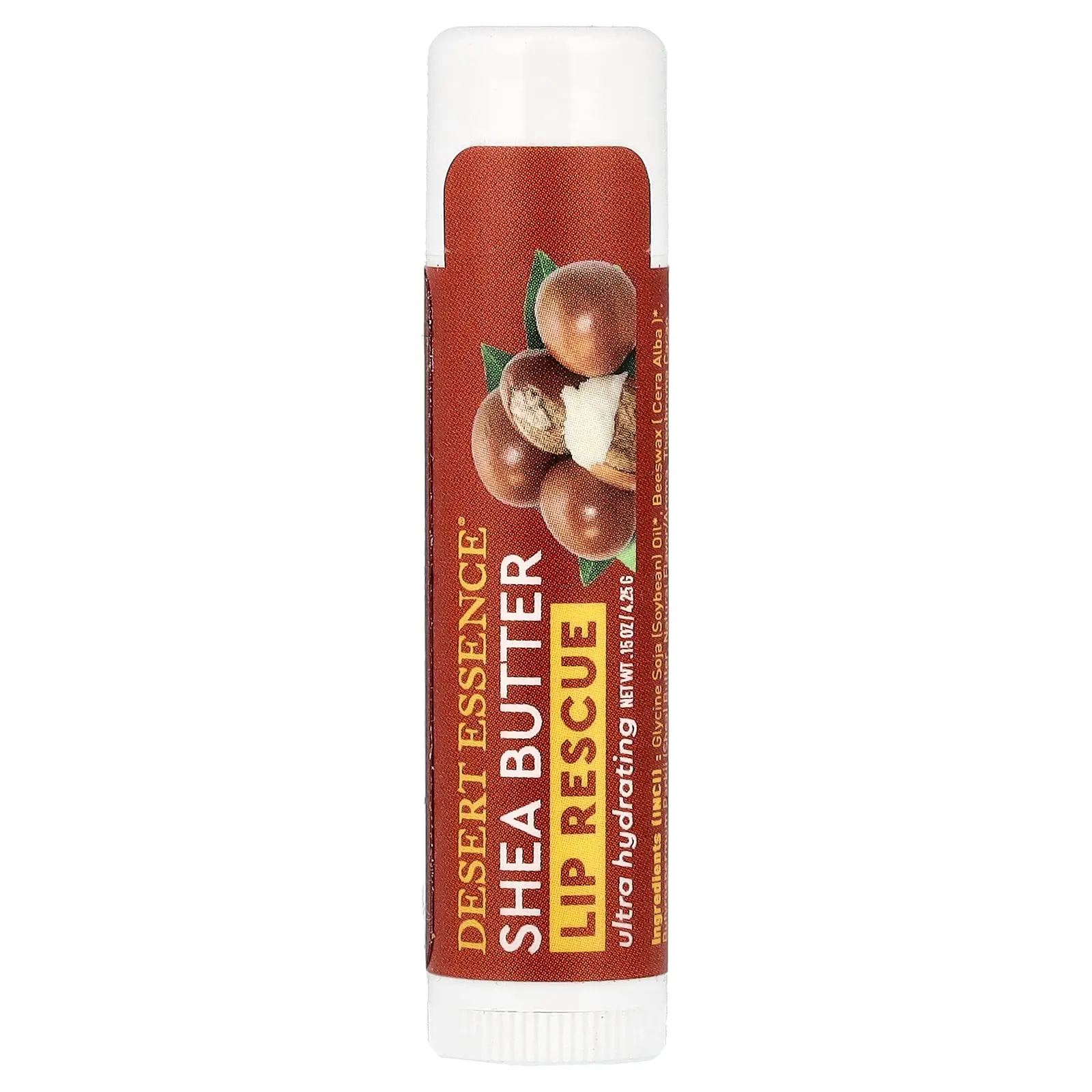 Desert Essence Lip Rescue, Shea Butter, 0.15 oz (4.25 g)