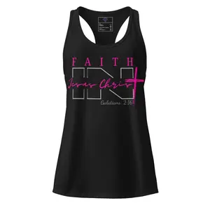 Faith IN Jesus Christ fitted racerback tank top