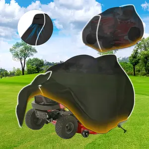 Rider Lawn Mower Cover, 600D UV Resistant Dustproof Waterproof Tractor Cover, Outdoor Universal Riding Mower Cover with Reflective Strips