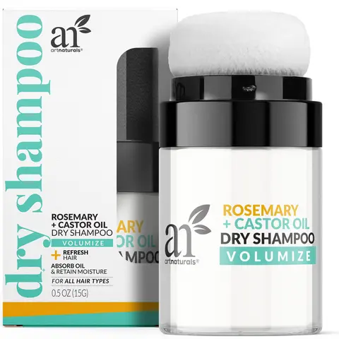 Artnaturals Rosemary + Castor Oil Dry Shampoo - Haircare Essential for Hydrating and Shine Boosting Conditioner Blend Cleanser Cleansing Comfort Moisture Hydrate Moisturize Moisturizer Moisturizing
