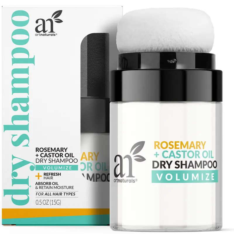 Artnaturals Rosemary + Castor Oil Dry Shampoo - Haircare Essential for Hydrating and Shine Boosting Conditioner Blend Cleanser Cleansing Comfort Moisture Hydrate Moisturize Moisturizer Moisturizing