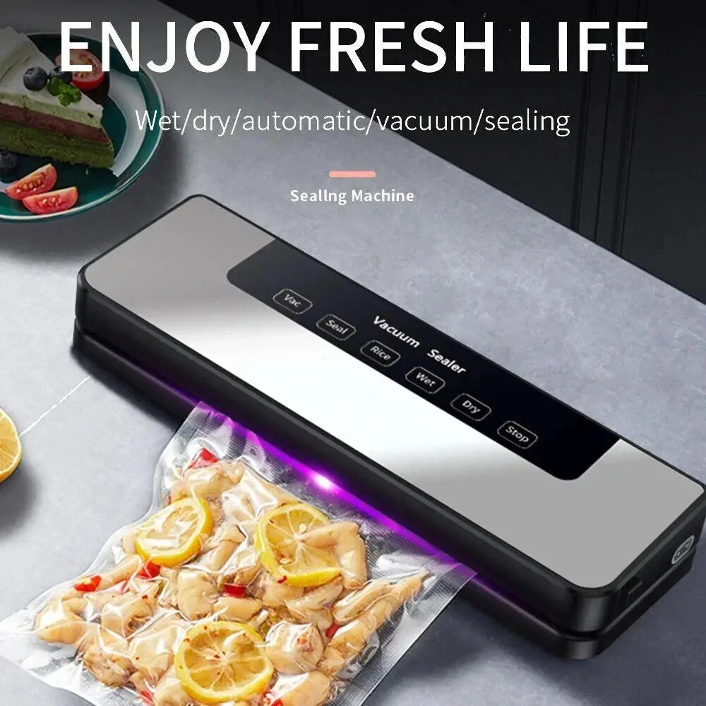 Automatic Vacuum Sealer Machine for Food Storage – Full Kit with 10 Sealer Bags