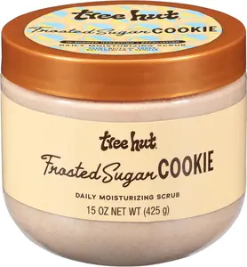 Tree Hut Frosted Sugar Cookie Daily Moisturizing Scrub, Whipped Foamy Exfoliating Body Scrub, Hydrating Formula for Soft, Glowing Skin, 15 oz
