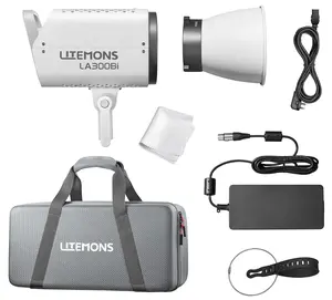 Godox LA300Bi 330W Bi-Color COB LED Video Light, Bowens Mount, 2800K-6500K CCT CRI 95+ TLCI 95+, 11 Lighting FX, with G/M Adjustment,Onboard & App Control, NFC Connection,for Live Streaming