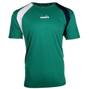 diadora Mens Crew Neck Short Sleeve Athletic Tennis Casual Tops Casual - Green