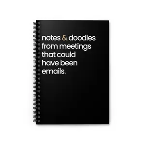 Work Notebook for Meetings Spiral Notebook - Ruled Line, Meeting Notes Planner, Office Notepad, Business Journal, Work Organizational